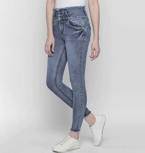 Women Blue Slim Fit High-Rise Clean Look Stretchable Jeans